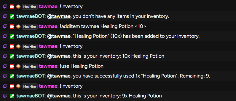 User Inventory